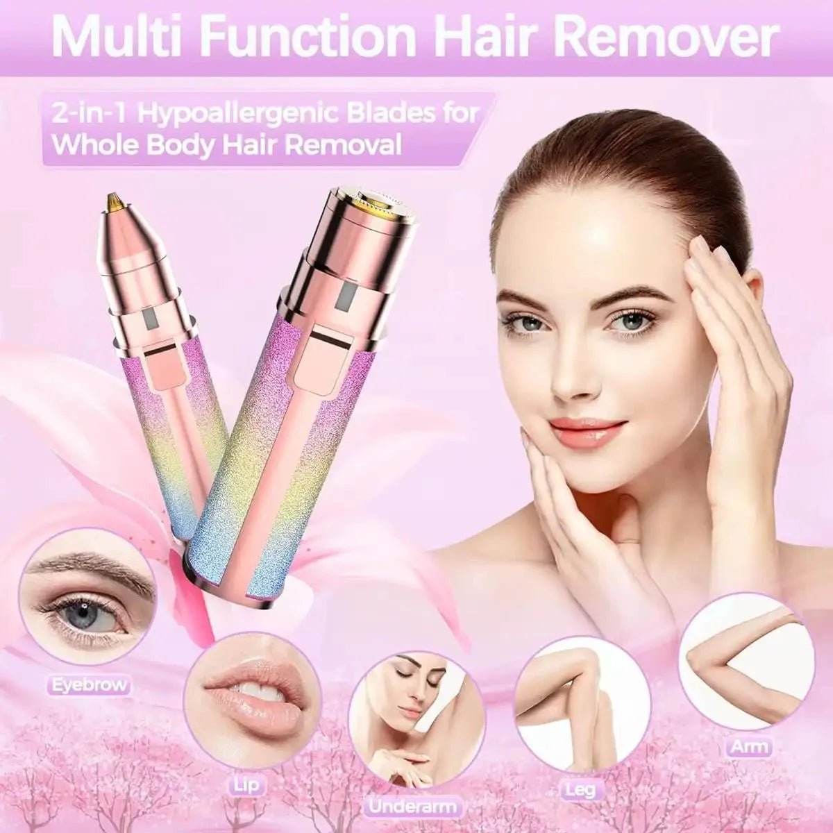 ✨ 2 - in - 1 Electric Eyebrow Trimmer & Facial Hair Remover for Women - Trends Nest