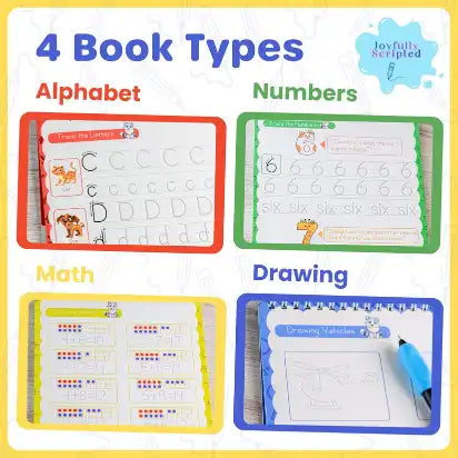 Reusable Magic Writing Practice Kit for Kids – Alphabet, Numbers, Math & Drawing